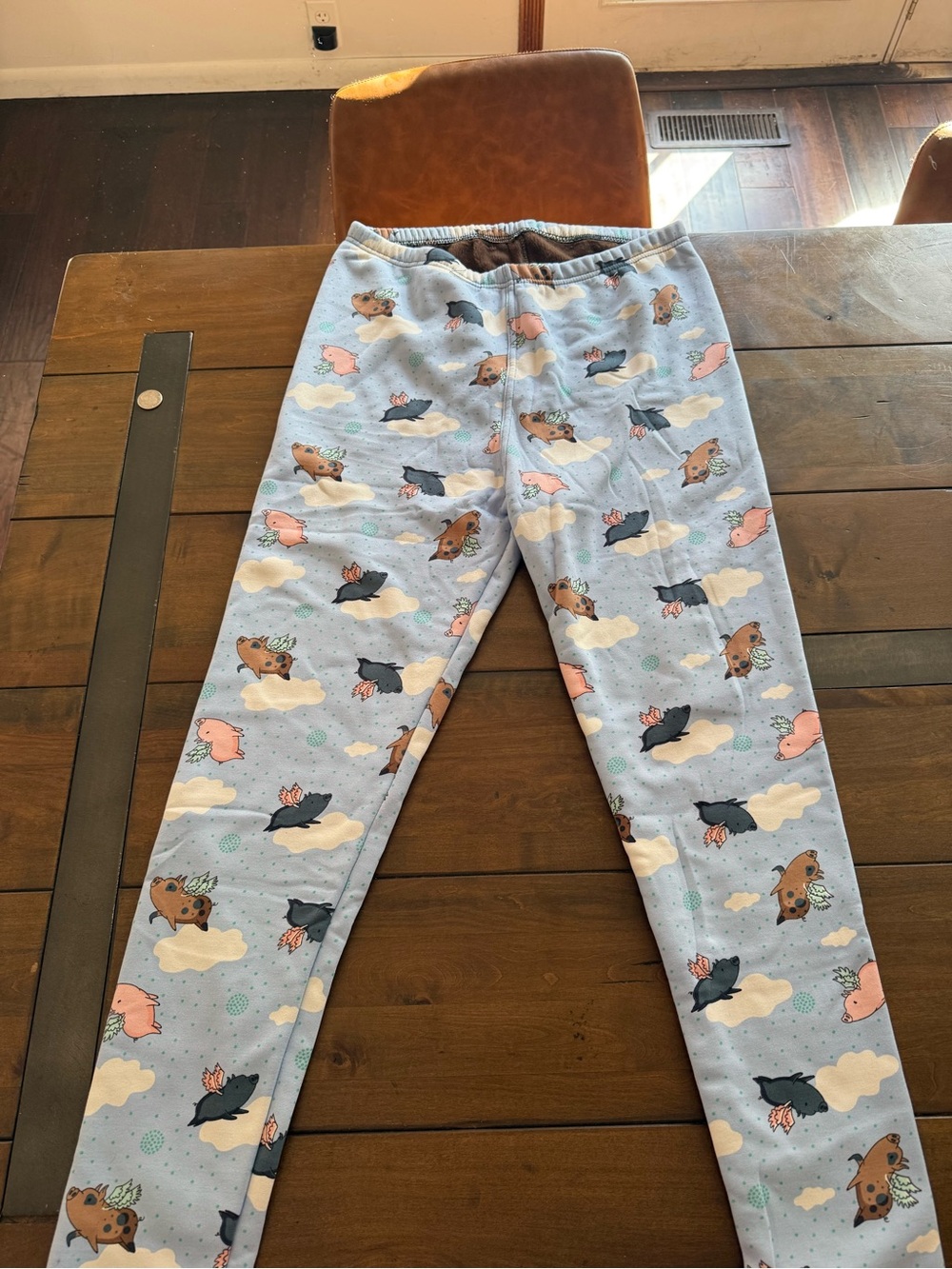 Fleece-Lined Animal Print Leggings